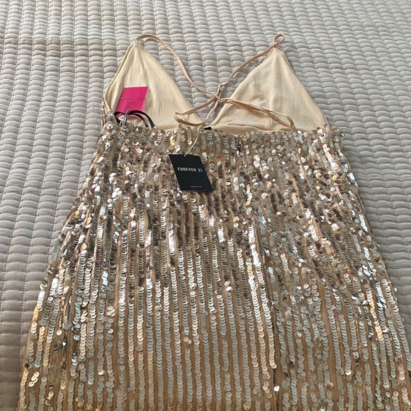 Forever 21 Gold Sequin Dress - Picture 2 of 4